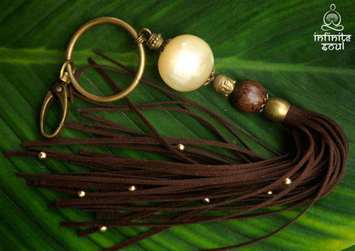 Infinite Soul Accessory - Vegan Tassel Buddha Stone Keychain
