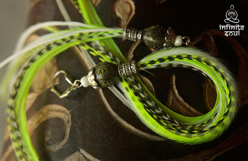 Infinite Soul Accessory - Feather long earings